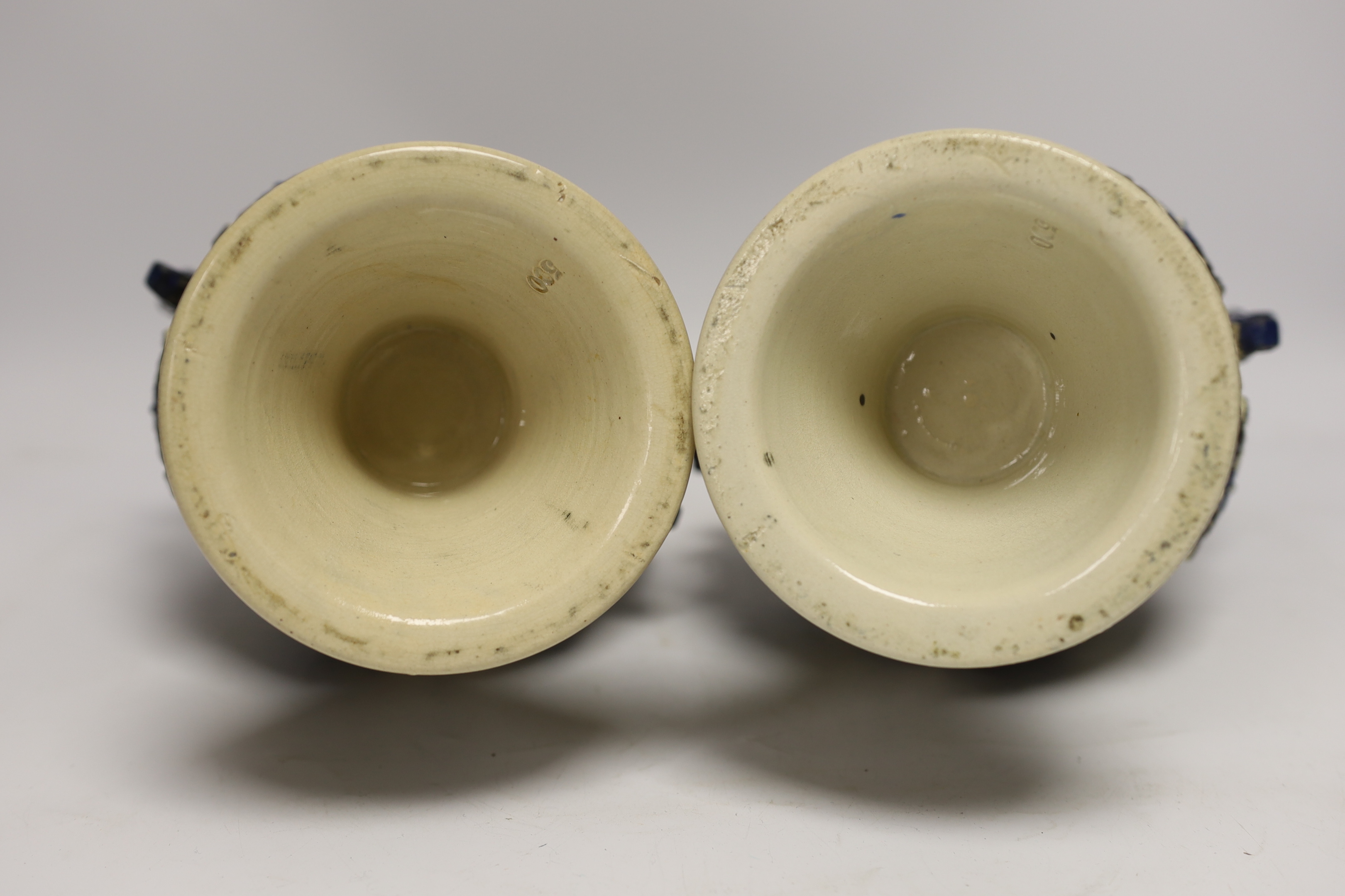 A pair of 20th century German pottery vases, 32cm